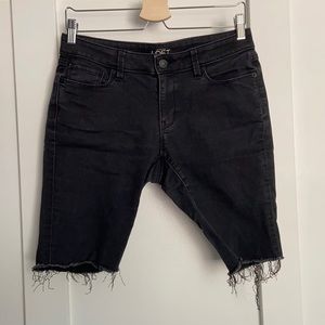 LOFT black cut off Bermuda shorts